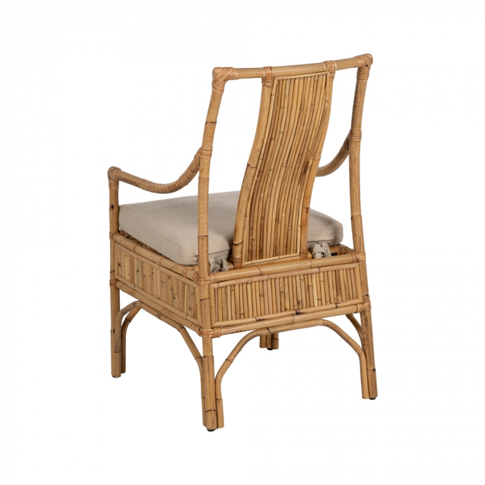 Scaun ratan vertical cu perna pentru relaxare|Scaune naturale cu design decorativ [4]