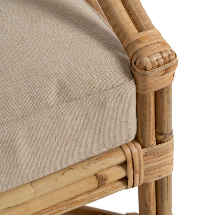 Fotoliu ratan cu tapițerie moale pentru lounge|Scaune confortabile din materiale naturale [9]