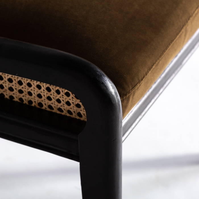 Scaun colonial ratan negru si maro|Scaune dining exotice [5]