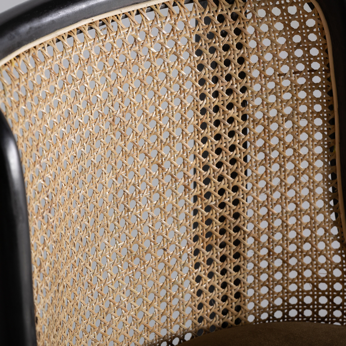 Scaun colonial ratan negru si maro|Scaune dining exotice [8]