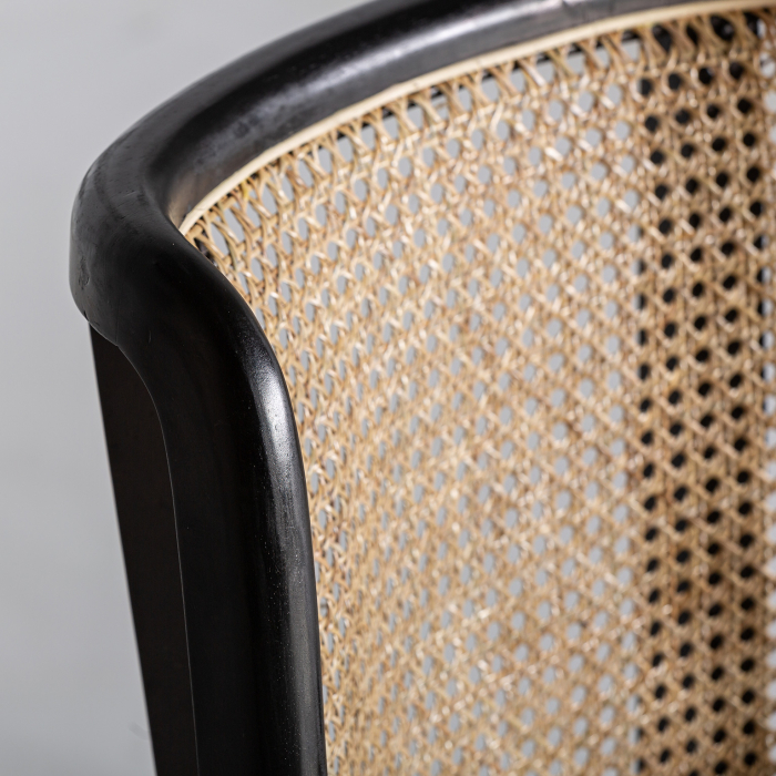 Scaun colonial ratan negru si maro|Scaune dining exotice [7]