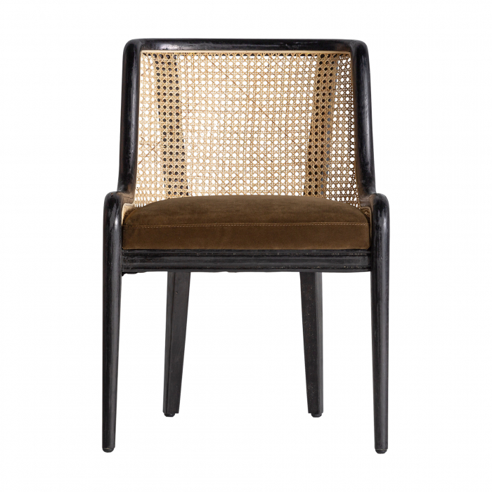 Scaun colonial ratan negru si maro|Scaune dining exotice [2]