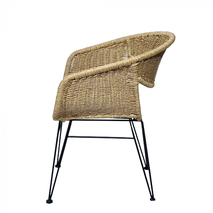 scaun boho ratan sintetic cadru metal havana [4]