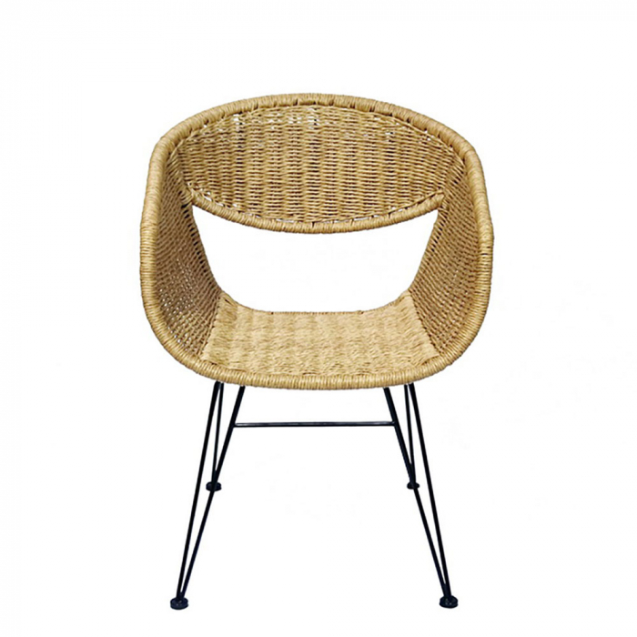 scaun boho ratan sintetic cadru metal havana [3]
