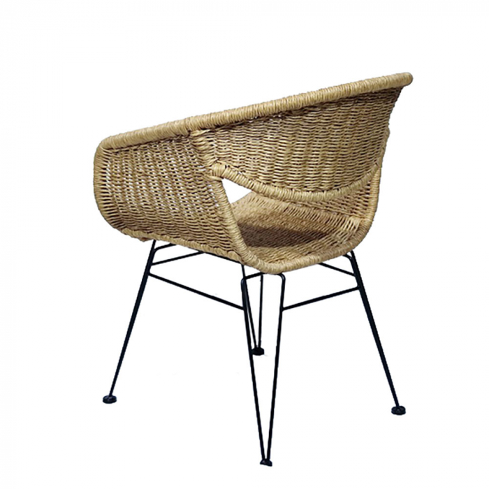 scaun boho ratan sintetic cadru metal havana [5]
