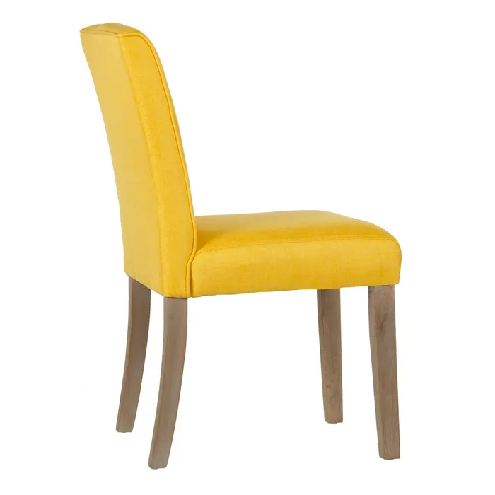 Scaun dining Capitonat Galben, Lemn Stofa - creativdeco.ro [3]