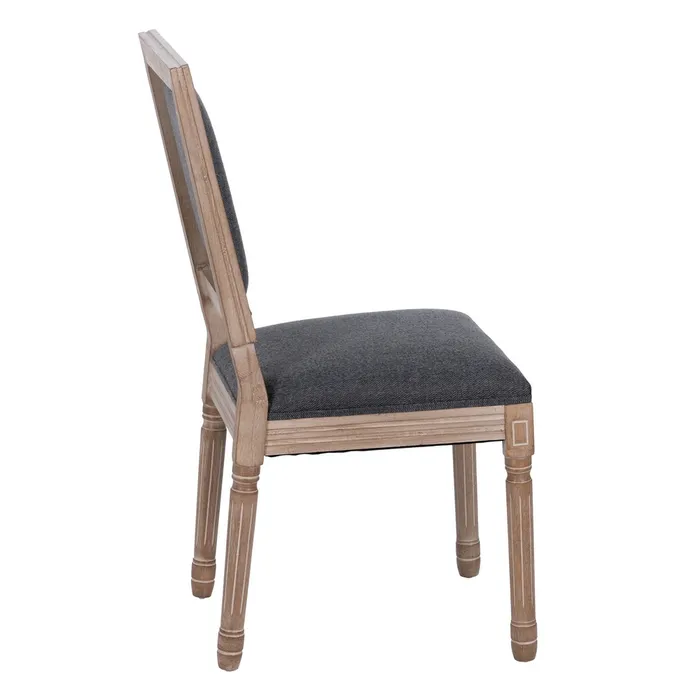 Scaun Dining Clasic Prim, Lemn, Stofa Gri - creativdeco.ro [3]