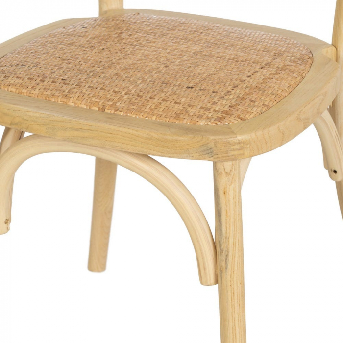 Scaun lemn ulm și ratan natural – stil rustic scandinav horeca [11]