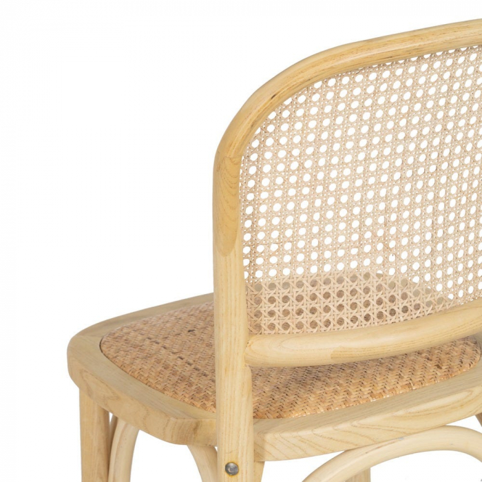 Scaun lemn ulm și ratan natural – stil rustic scandinav horeca [12]