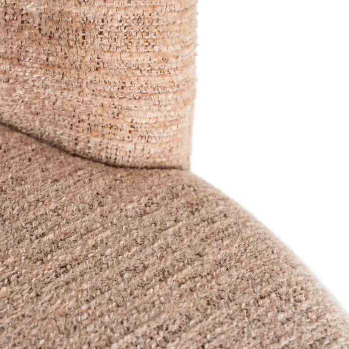 Scaun dining din stofă roz cu bază conică și revenire automată [11]