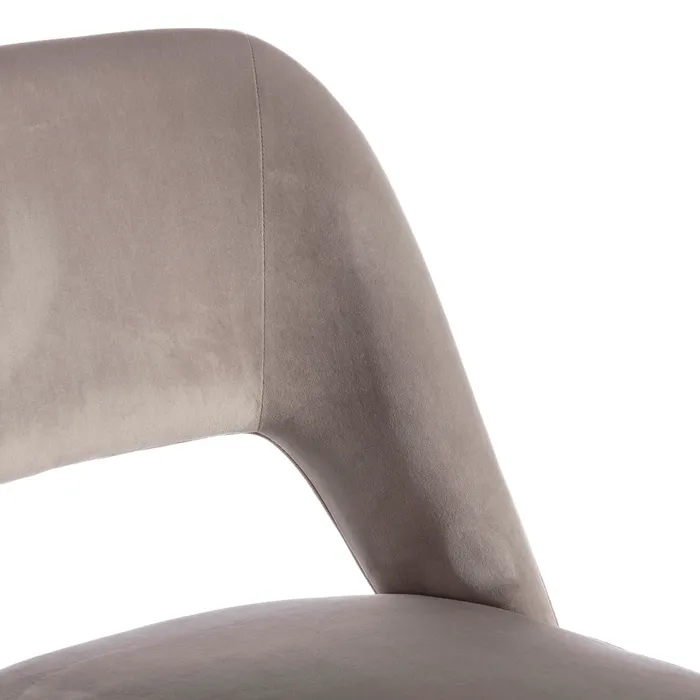 Scaun Dining Ella, Catifea Gri Deschis, Metal Negru - creativdeco.ro [5]