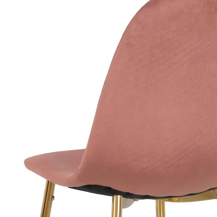 Scaun Dining Fine, Catifea Roz, Metal Auriu - creativdeco.ro [8]