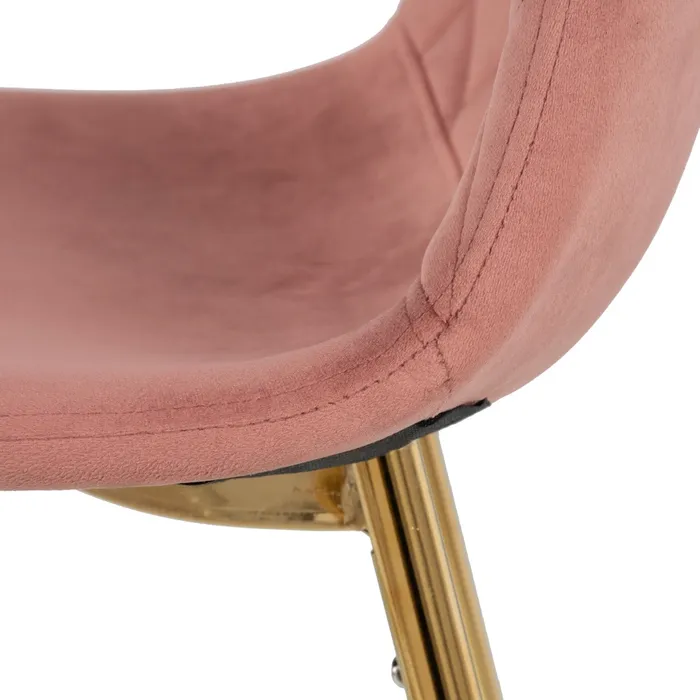 Scaun Dining Fine, Catifea Roz, Metal Auriu - creativdeco.ro [9]