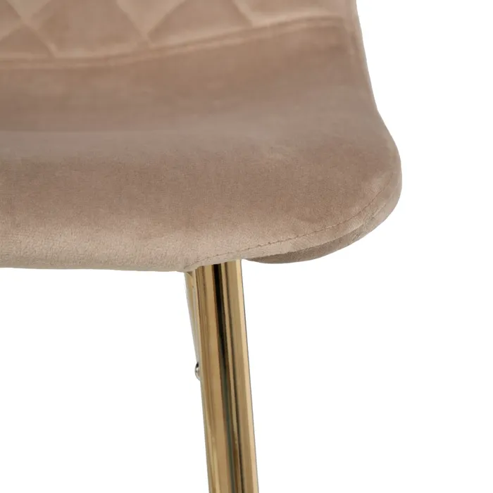 Scaun Dining Fine, Catifea Taupe, Metal Auriu - creativdeco.ro [7]