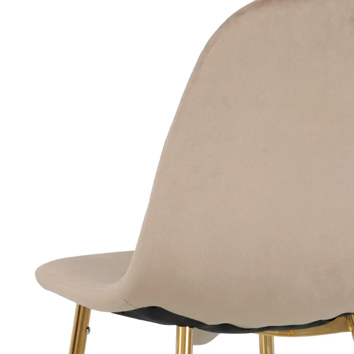 Scaun Dining Fine, Catifea Taupe, Metal Auriu - creativdeco.ro [8]