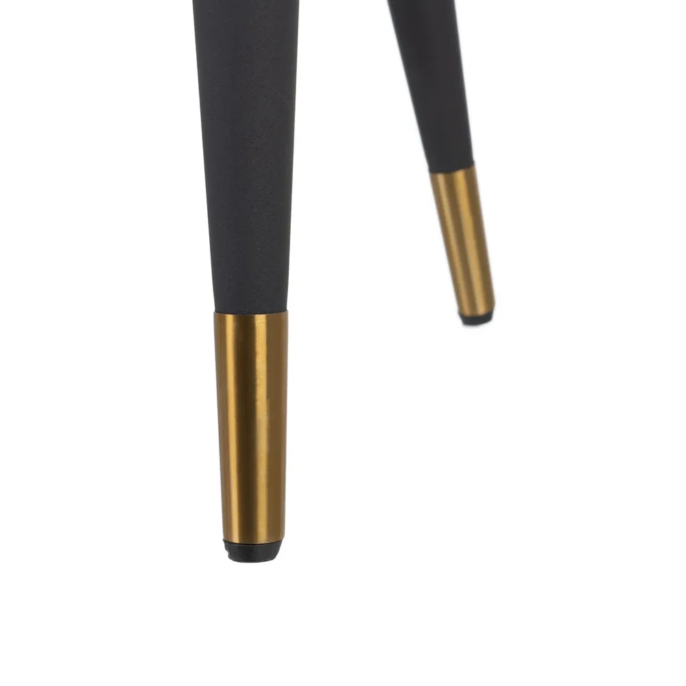 Scaun dining Geometric galben, catifea metal [8]