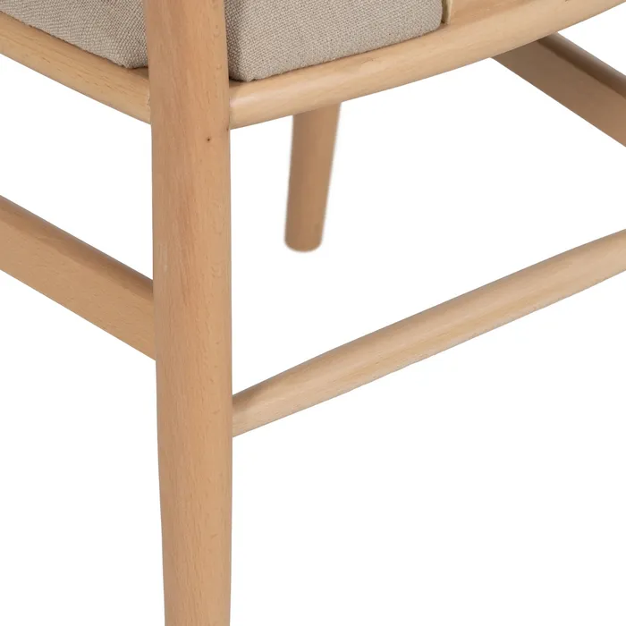 Scaun Dining Lemn FAG Natural, stofa Crem - creativdeco.ro [9]