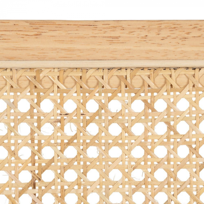 Scaun metal cromat cu șezut ratan natural – design retro-modern dining [10]