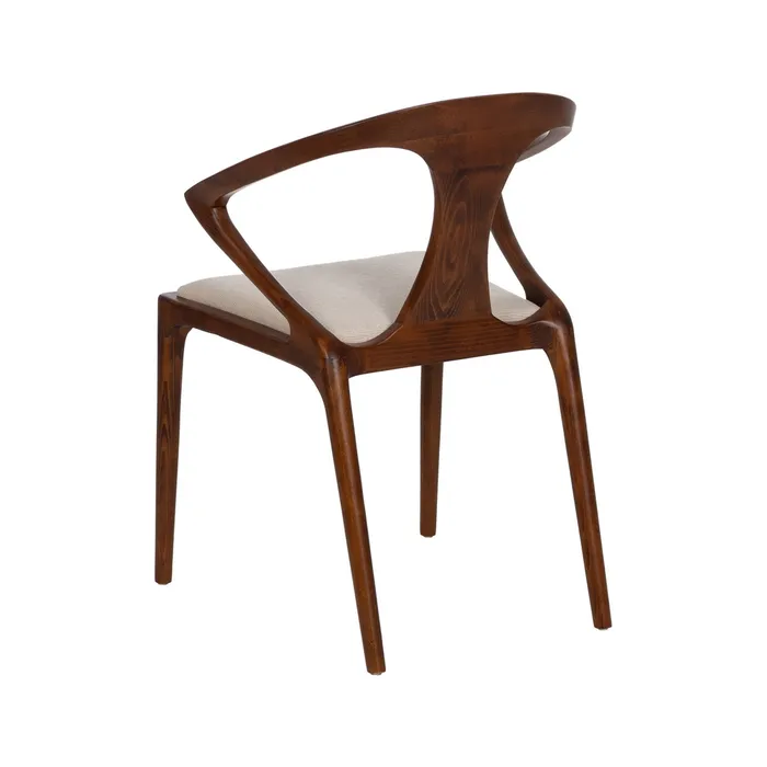 Scaun Dining Loft Elegance, Lemn, Stofa Crem - creativdeco.ro [4]