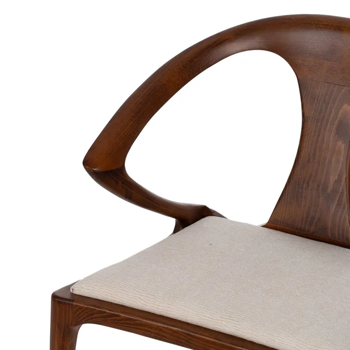 Scaun Dining Loft Elegance, Lemn, Stofa Crem - creativdeco.ro [5]