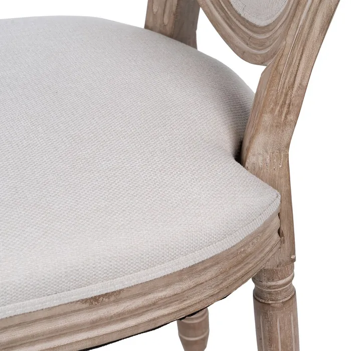 Scaun dining Medalion, Lemn, Stofa Crem - creativdeco.ro [8]