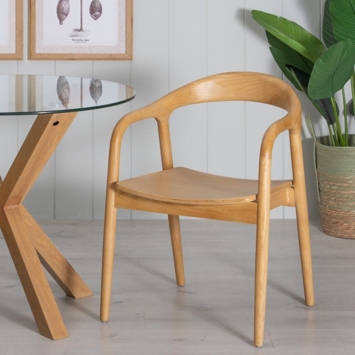 Scaun lemn ulm cu șezut MDF – design scandinav modern ergonomic [2]