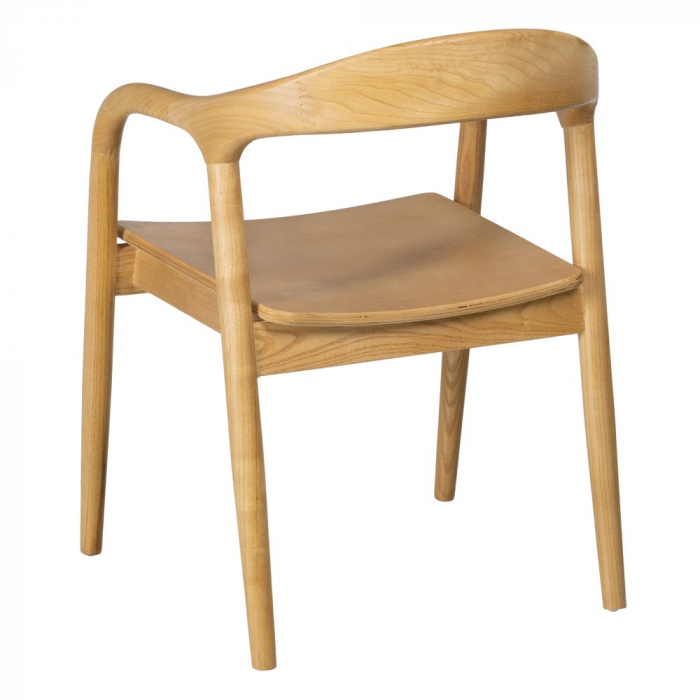 Scaun lemn ulm cu șezut MDF – design scandinav modern ergonomic [5]