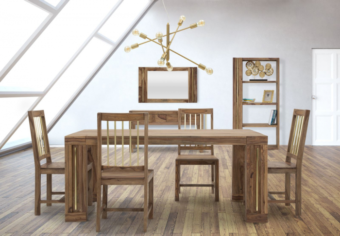 Scaun Dining, lemn de Sheesham, natural, Mauro Ferretti [10]