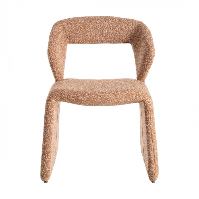 Scaun dining și HORECA roz din stofă cu design modern [3]