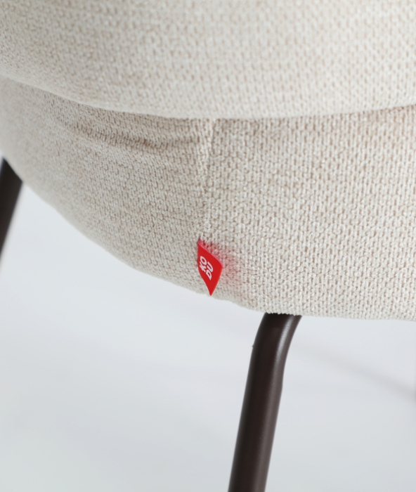 Scaun dining și HORECA tapitat crem cu brațe și design elegant Laven [8]