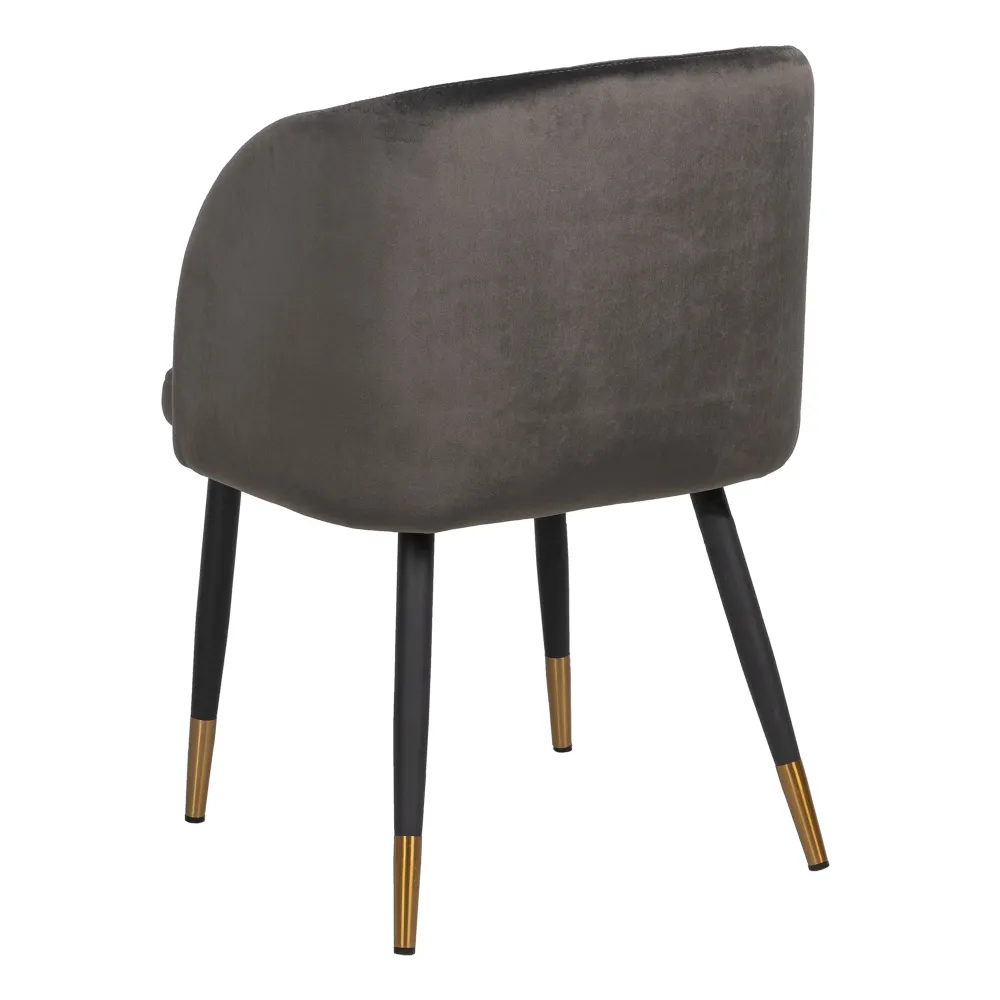 Scaun elegant catifea gri, picioare metal - creativdeco.ro [4]