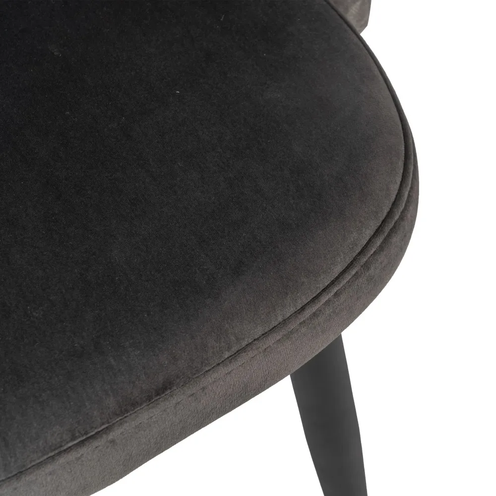 Scaun elegant catifea gri, picioare metal - creativdeco.ro [8]