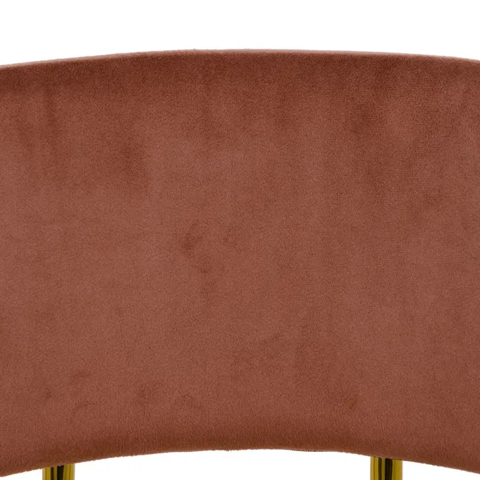 Scaun Elegant roz cu structura aurie 53,50 X 53 X 78 CM [8]