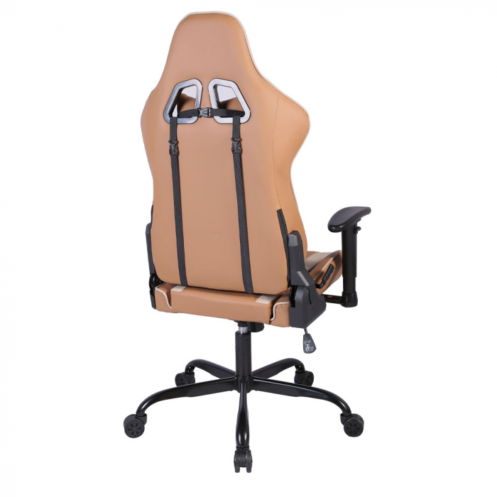Scaun gaming ergonomic de birou maro crem Explor cu tetieră și suport lombar [4]