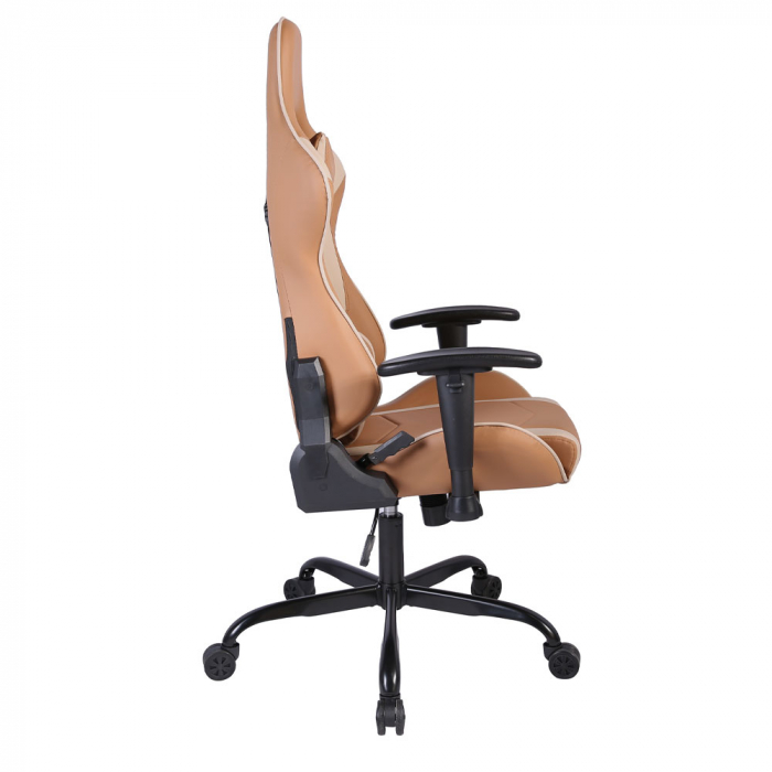 Scaun gaming ergonomic de birou maro crem Explor cu tetieră și suport lombar [3]