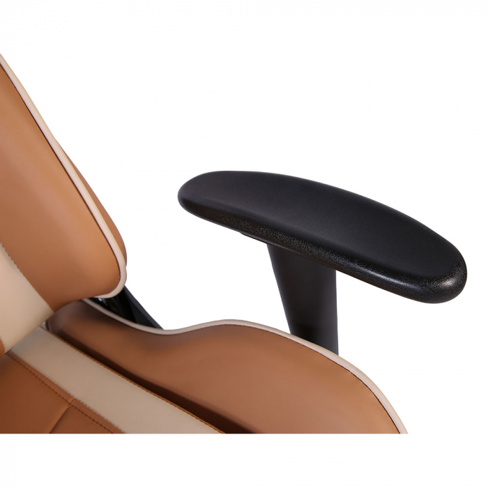 Scaun gaming ergonomic de birou maro crem Explor cu tetieră și suport lombar [9]