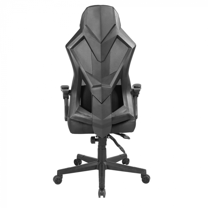 Scaun gaming ergonomic de birou negru din piele și mesh pentru birou Fusion [5]