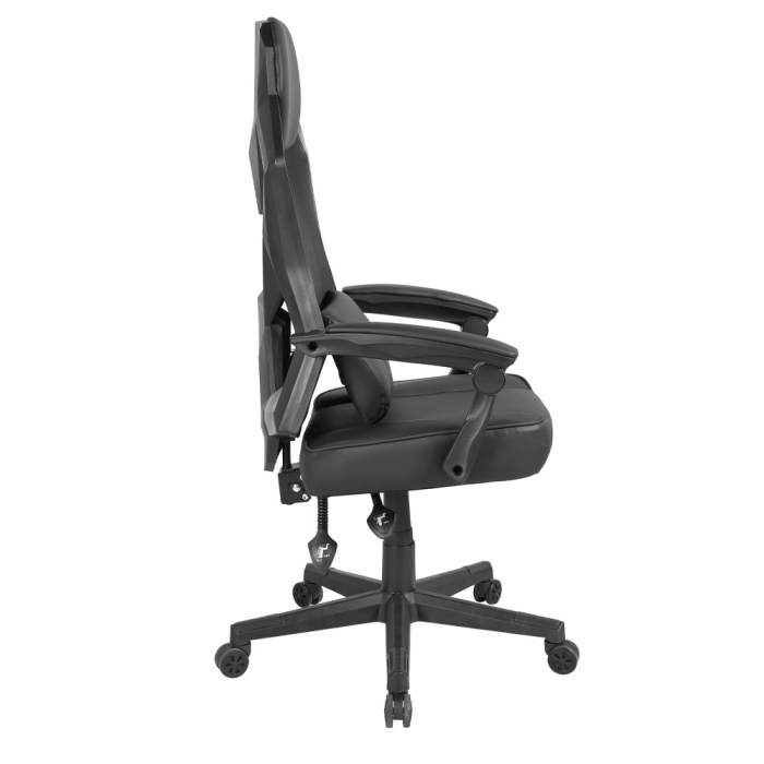 Scaun gaming ergonomic de birou negru din piele și mesh pentru birou Fusion [3]
