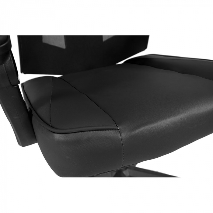 Scaun gaming ergonomic de birou negru din piele și mesh pentru birou Fusion [10]