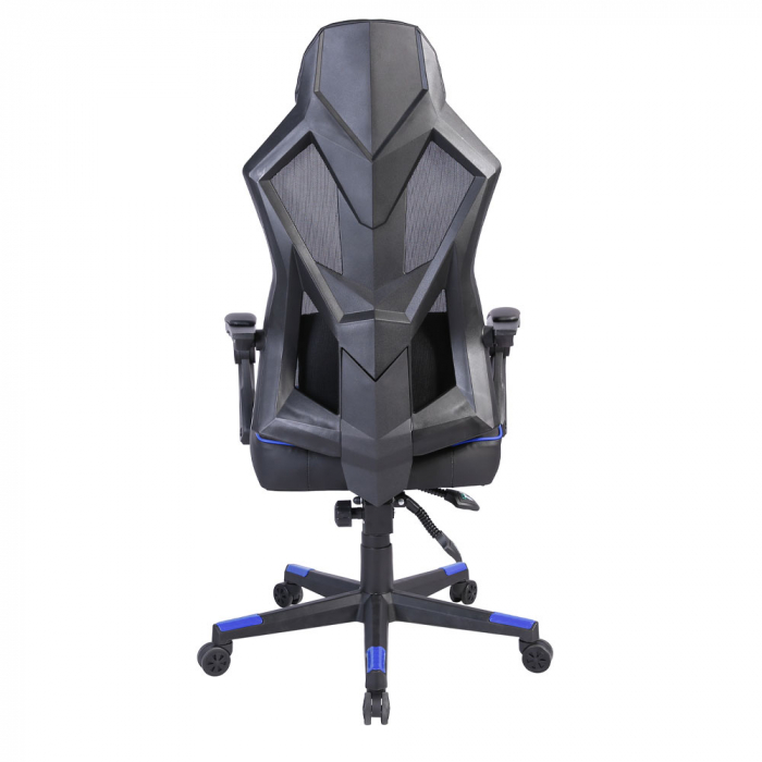 Scaun gaming birou ergonomic negru albastru Fusion Gaming cu spătar ajustabil [5]