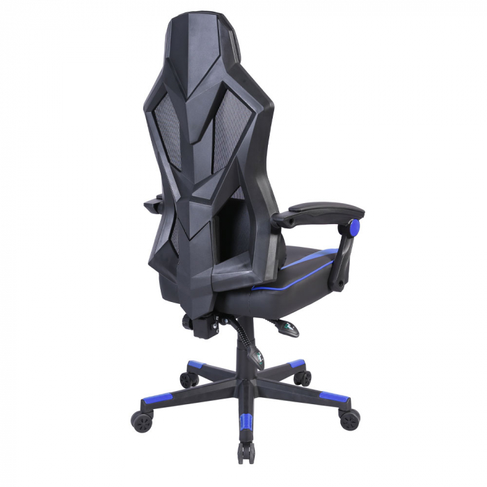 Scaun gaming birou ergonomic negru albastru Fusion Gaming cu spătar ajustabil [4]