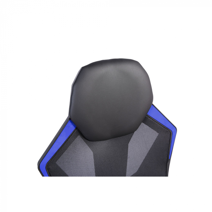 Scaun gaming birou ergonomic negru albastru Fusion Gaming cu spătar ajustabil [8]