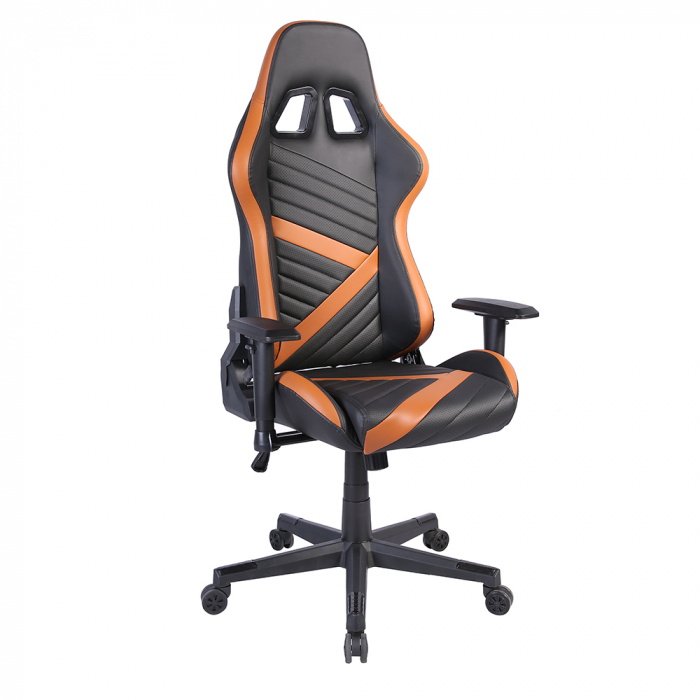 Scaun birou gaming negru camel Dyskord cu tetieră și spătar reglabil [6]