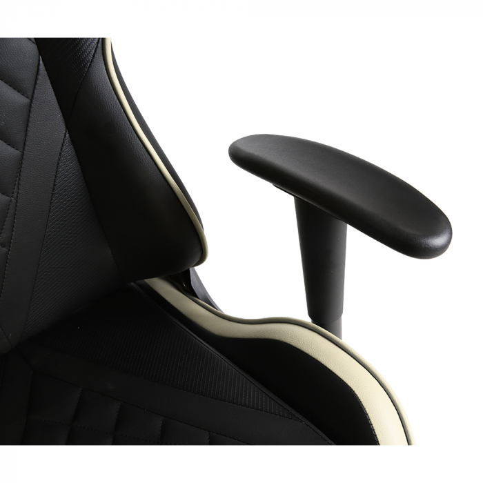 Scaun birou gaming negru crem Ranger cu brațe reglabile [10]
