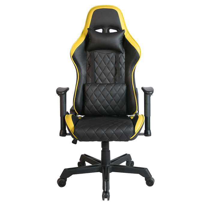 Scaun birou gaming negru galben Ranger cu suport lombar [2]