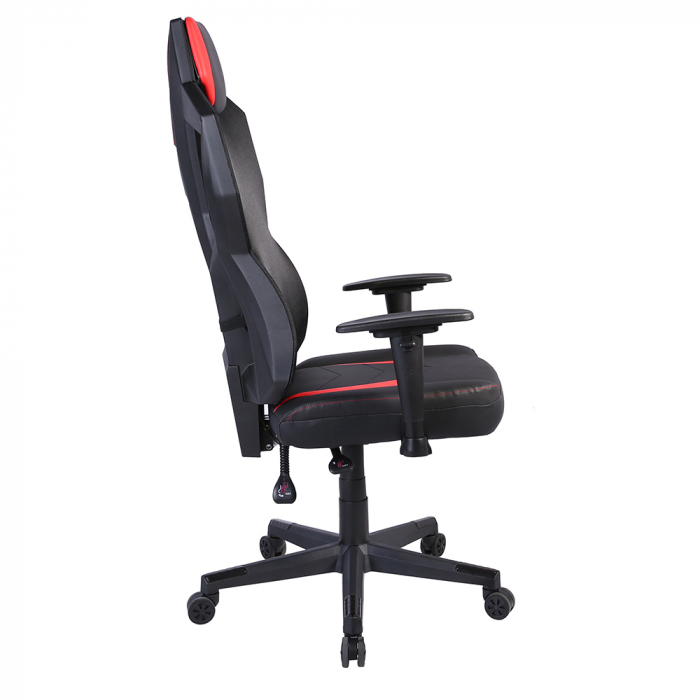 Scaun birou gaming negru roșu Storm RGB cu iluminare și spătar ajustabil [5]