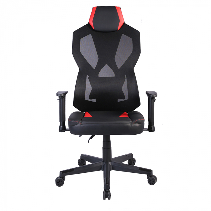Scaun birou gaming negru roșu Storm RGB cu iluminare și spătar ajustabil [3]