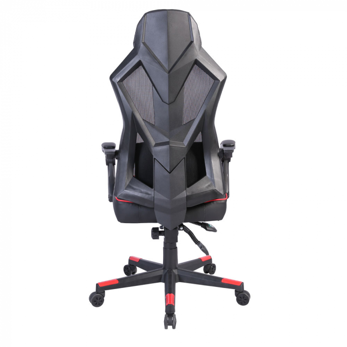Scaun gaming ergonomic pentru birou roșu-negru Fusion Gaming cu spătar reglabil [5]