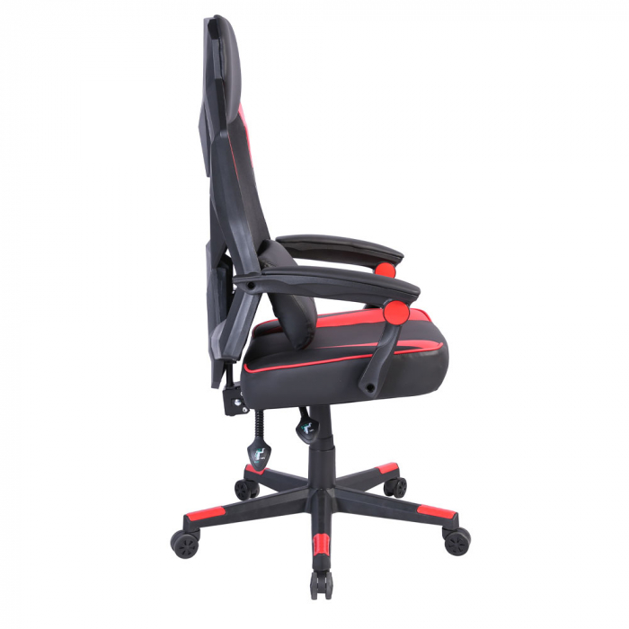 Scaun gaming ergonomic pentru birou roșu-negru Fusion Gaming cu spătar reglabil [3]