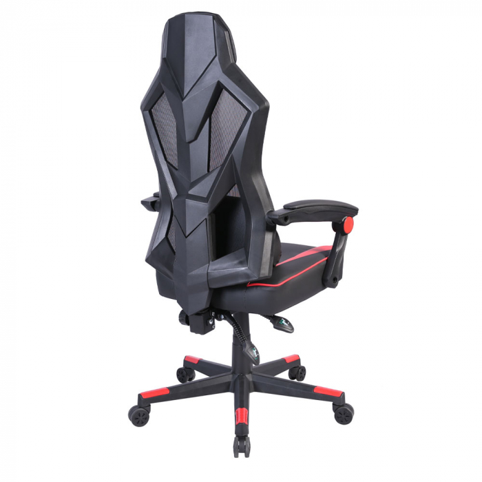 Scaun gaming ergonomic pentru birou roșu-negru Fusion Gaming cu spătar reglabil [4]